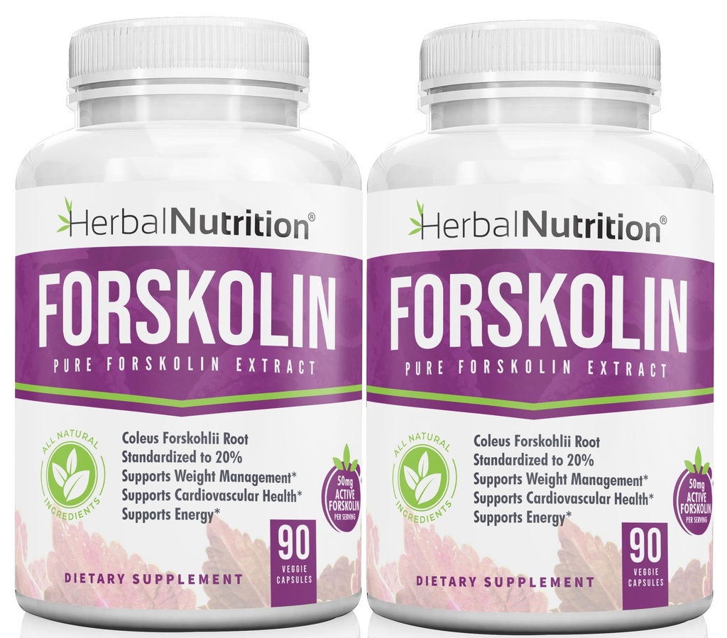 Forskolin per perdita di peso, 250mg-500mg Max Strength Forskolin Due Pack 90 Conte Bottiglie, 20% Estratto di Pure Forskolin, dieta ideale e atleti Formula!