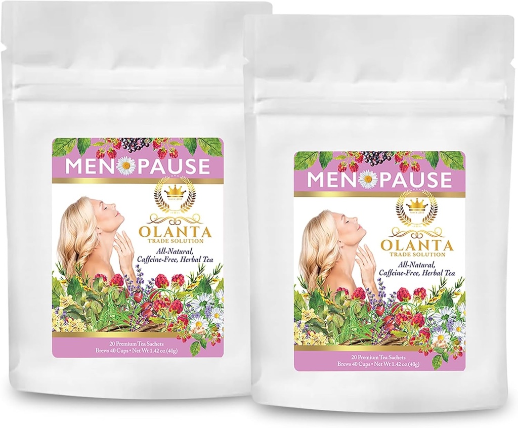 Menopause Tea - Post Menopause Vitamine, Menopausa Supplementi per le donne hot Flashes, Herbal Tea for Menopause, Immune Assist, Menopause Comfort - 40 Premium Tea Sachets