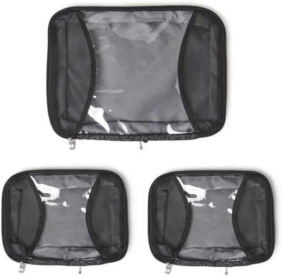 Baggallini Completo a compressione Cubo a 3 pezzi - Cubi con compressione leggera per viaggi