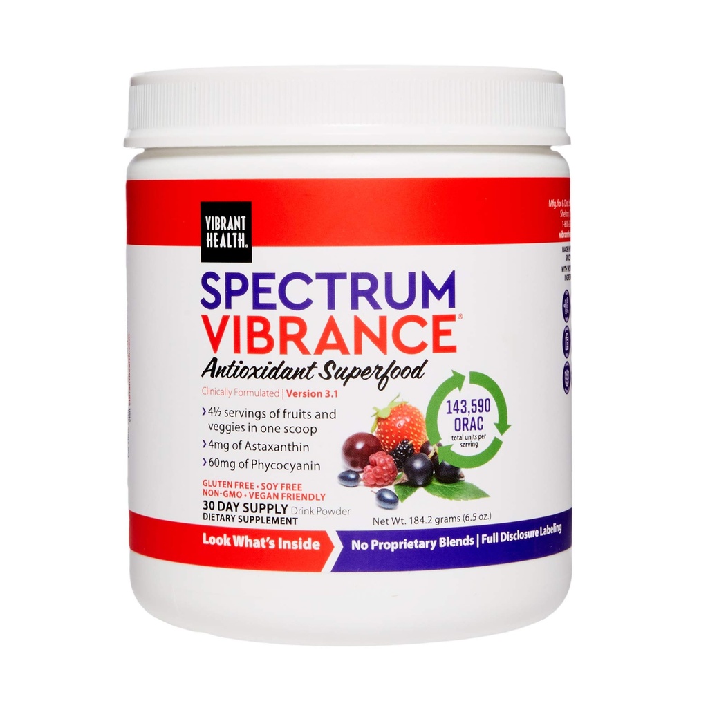 Vibrante Salute, Vibranza Spettro, Polvere Superfood Vegan Antiossidante, 30 Serve (FFP)