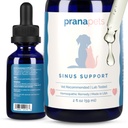 PranaPets Sinus Support Supplemento liquido per gli animali domestici | Supporta naturalmente Cat & Dog Sinus Relief | Formula naturale per la congestione