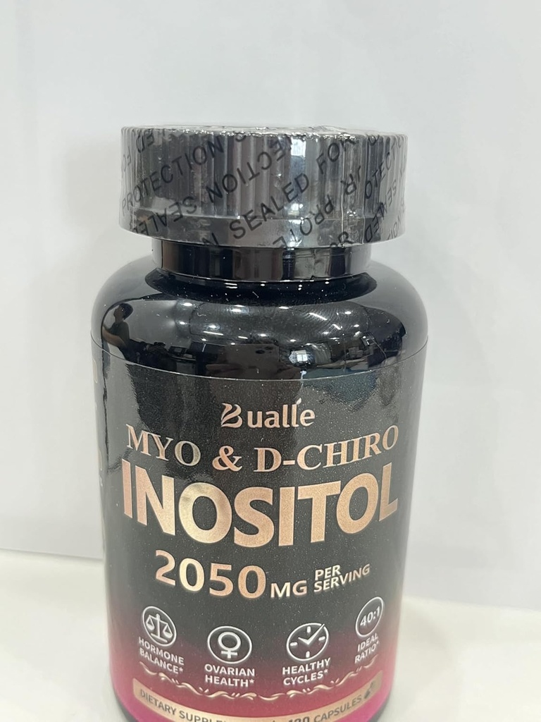 Bualle Myo-Inositol & D-Chiro Inositol - Vitamina di supporto ovarico - miscela 40:1 per sostenere l'equilibrio dell'ormone per le donne