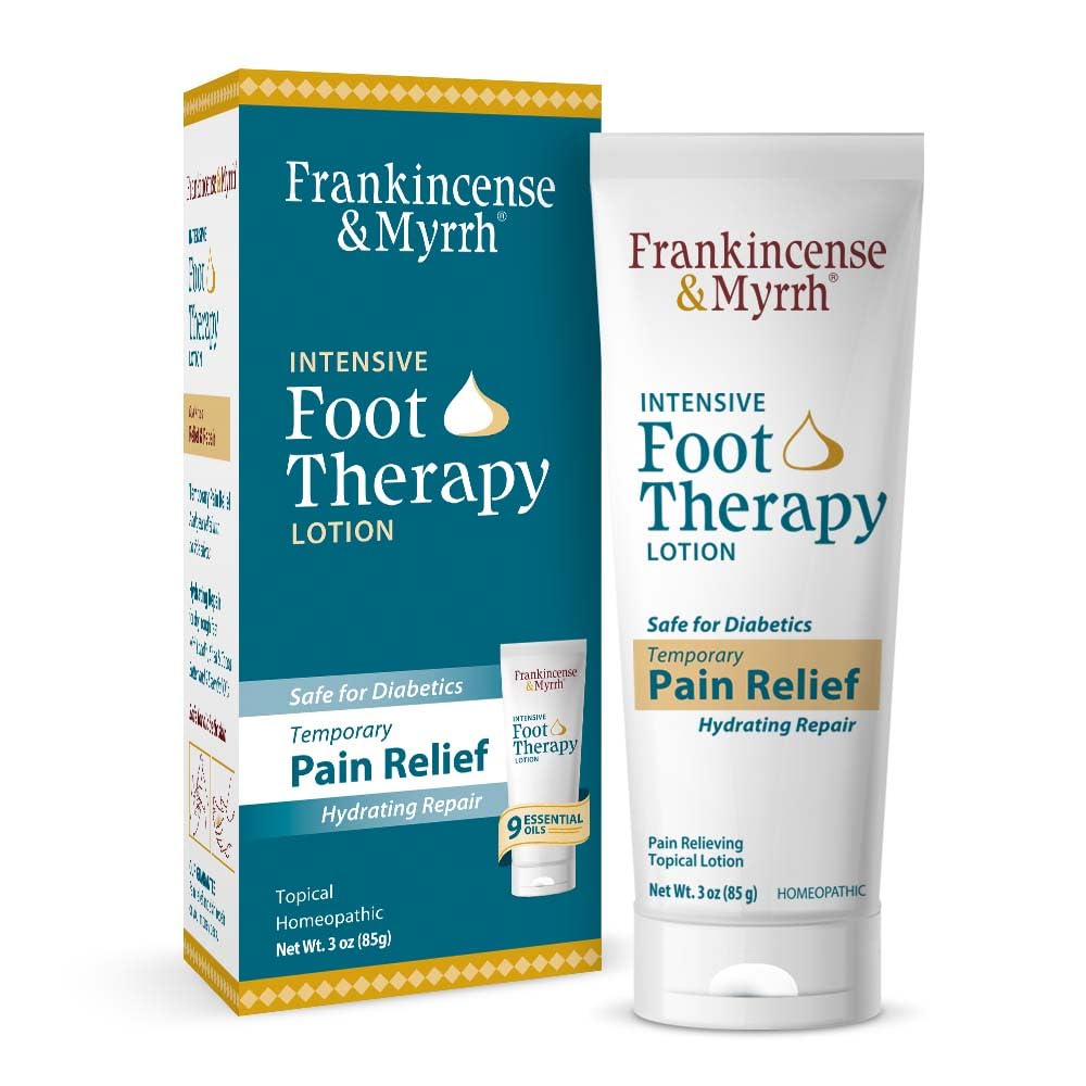 Crema di sollievo dal dolore del piede di incenso e mirra - Lozione intensiva della terapia del piede - Crema di sollievo dal dolore di Nerve diabetico | Sindrome della gamba irrequieta | Olio essenziale di incenso, 3 oncia (1-Pack)
