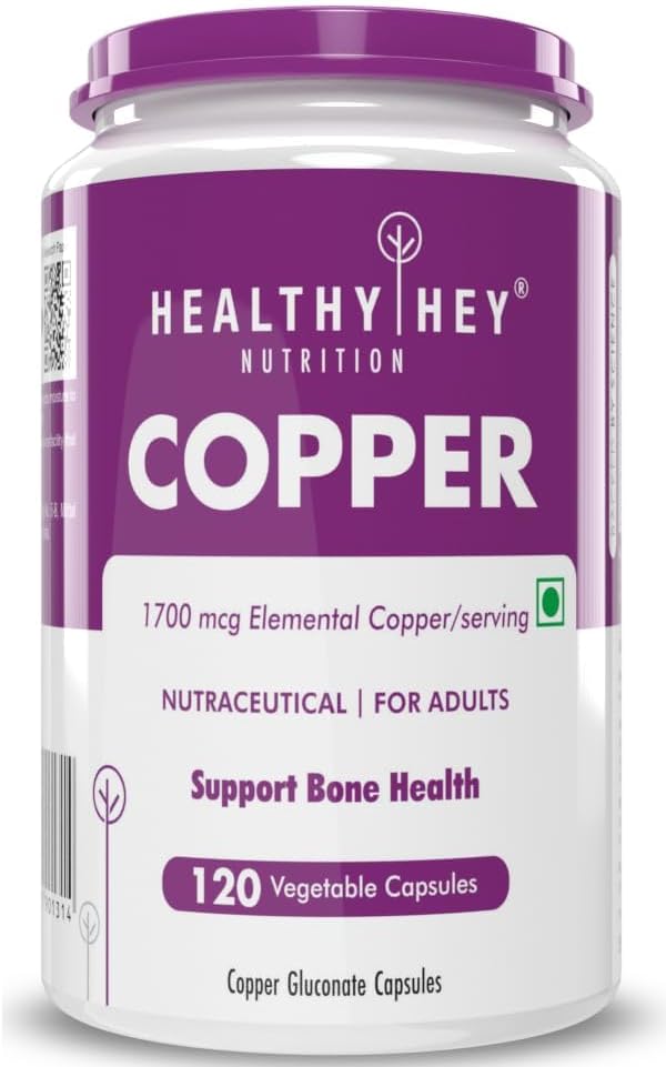 Gluconato di rame - Forma altamente biodisponibile - Non OGM, Gluten Free -120 Veg. Capsule