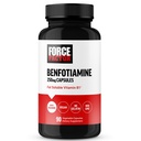 FORCE FACTOR Benfotiamine Plus Thiamine Supplemento, Vitamina liposolubile B1 per l'assorbimento elevato, Non OGM, Vegan, 90 capsule vegetali