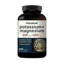 Naturebell Potassium Magnesium Electrolyte Powder Capsule | 200mg Potassium + 200 mg Magnesio Citrato | Muscolo, Cuore e Supporto per l'idratazione | Keto & Carnivore Friendly | No Sugar, Non OGM