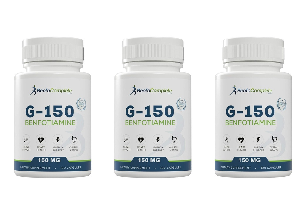Benfotiamine 150Mg 120 capsule Gelatin per bottiglia - Confezione da 3 bottiglie