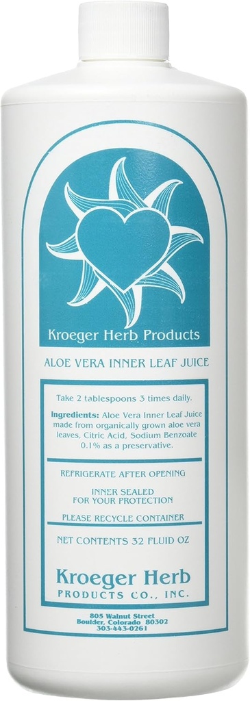 Kroeger Herb Aloe Vera Gel, Foglia interna, 32 once
