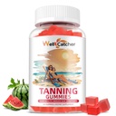 Tanning Gummies Supplement Men Women - Daily Tanning Gummies Sugar Free con Astaxanthin Beta-Carotene L-Tyrosine Lycopene Natural Self Tanner for Skin Health & Sensitivity Vegan Non OGM 60CT