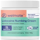 WELMATE 5% lidocaina crema di sollievo emorroidi, massima resistenza crema anorettale, 5.5 oz