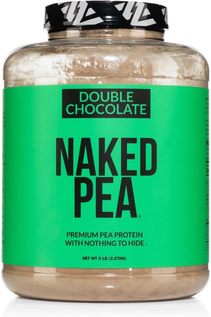 NAKED Pea - Doppia Proteina di Cioccolato da US & Canadian Farms, Cacao Organico, Zucchero di Cocco Organico - No OGM, No Soy, and Gluten Free, Aid Growth and Recovery - 53 Servings