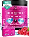 Polvere di elettroliti multivitaminici di KEY NUTRIENTs senza zucchero - Polvere di elettrolita di lampone succosa - polvere di idratazione - senza calorie, polvere di elettroliti senza glutine di Keto - 90 porzioni - Made in USA