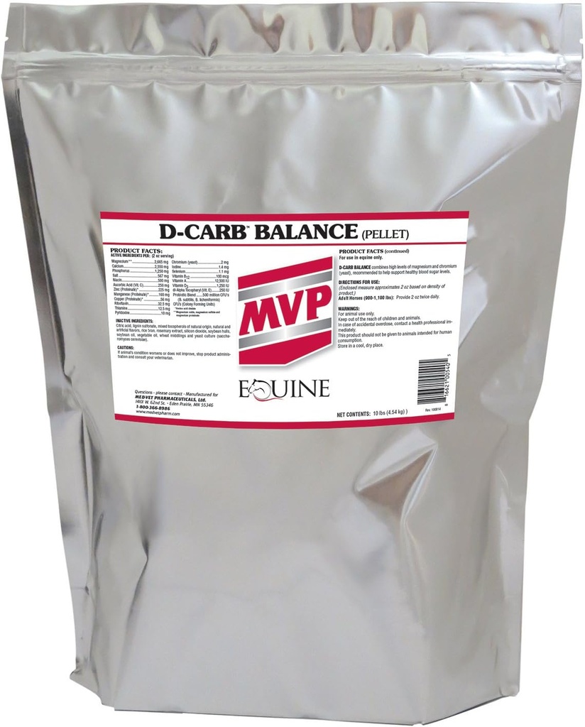 MVP D-Carb Balance (10lb) Supporta Metabolismo Glucosio + Vitamini e Probiotici...
