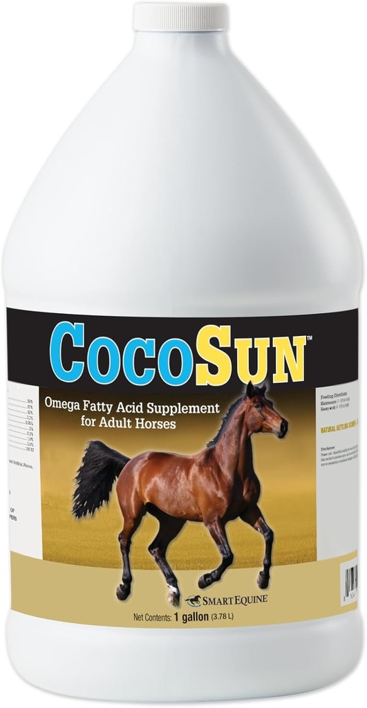 CocoSunTM Olio Omega Horse Supplemento | Omega 3, 6, 9 Integratori Ideali per pelli sane e cappotti scintillanti | Supplementi di cavalli per il guadagno di peso | 1 gallina