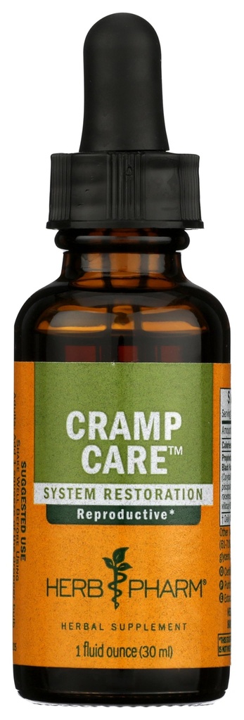 Herb Pharm Cramp Care Liquid Herbal Extract Drops per sostenere un ciclo mestruale sano, 1 Oz