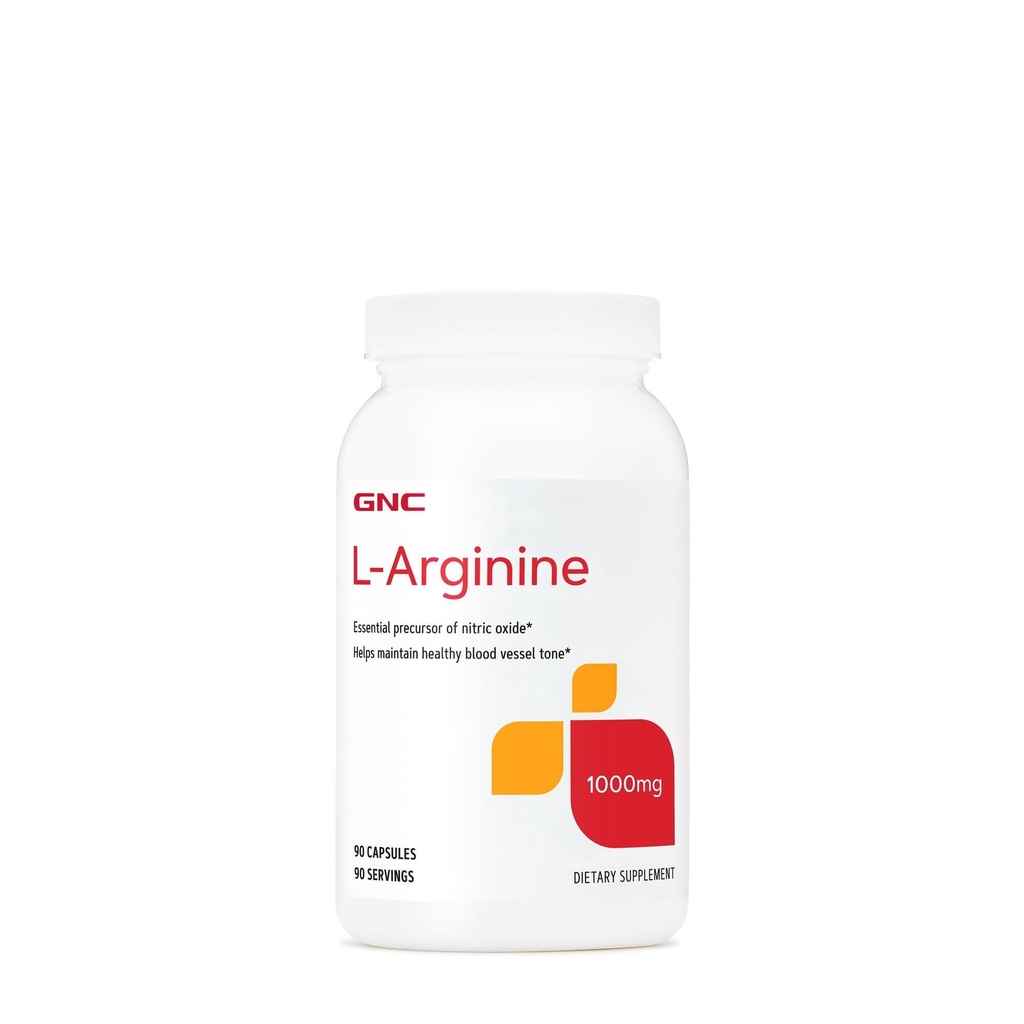 GNC L Arginina 1000mg Supplemento, Supporta il tono sano di vaso di sangue, 90 Serve