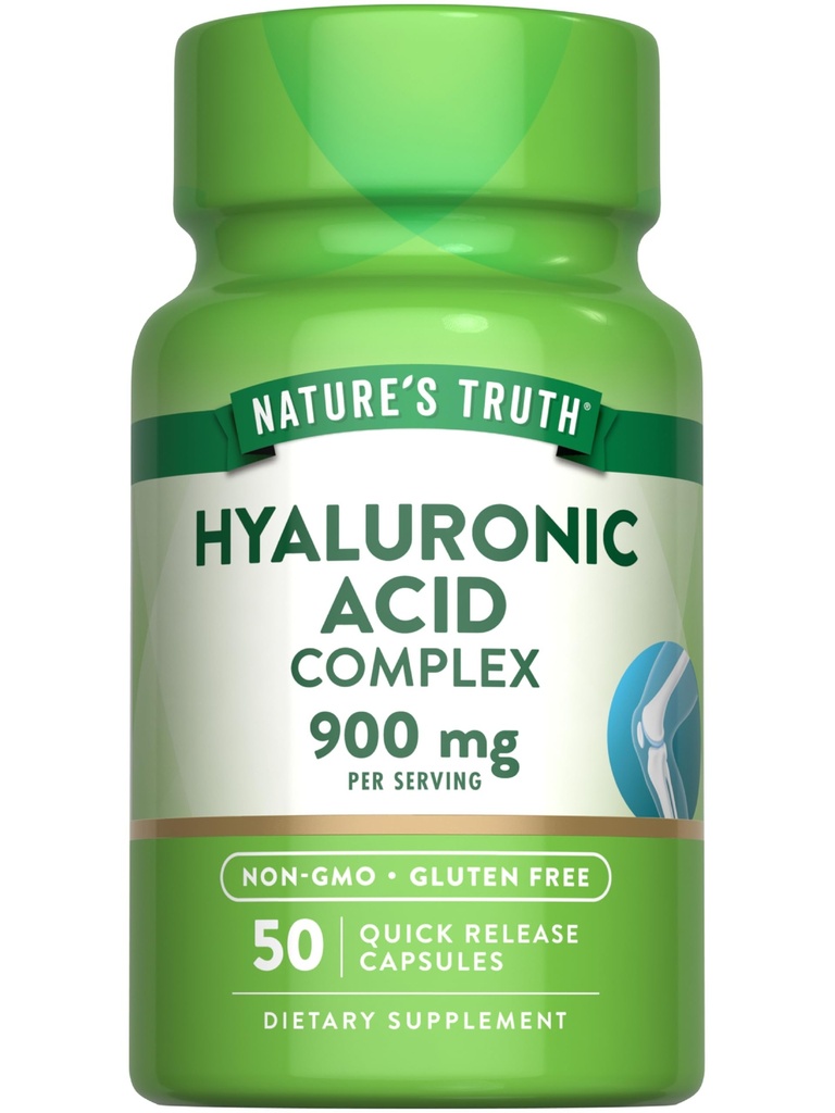 Acido ialuronico della natura con collagene & MSM | 900mg | 50 capsule | Non-OGM & Gluten Integratore gratuito