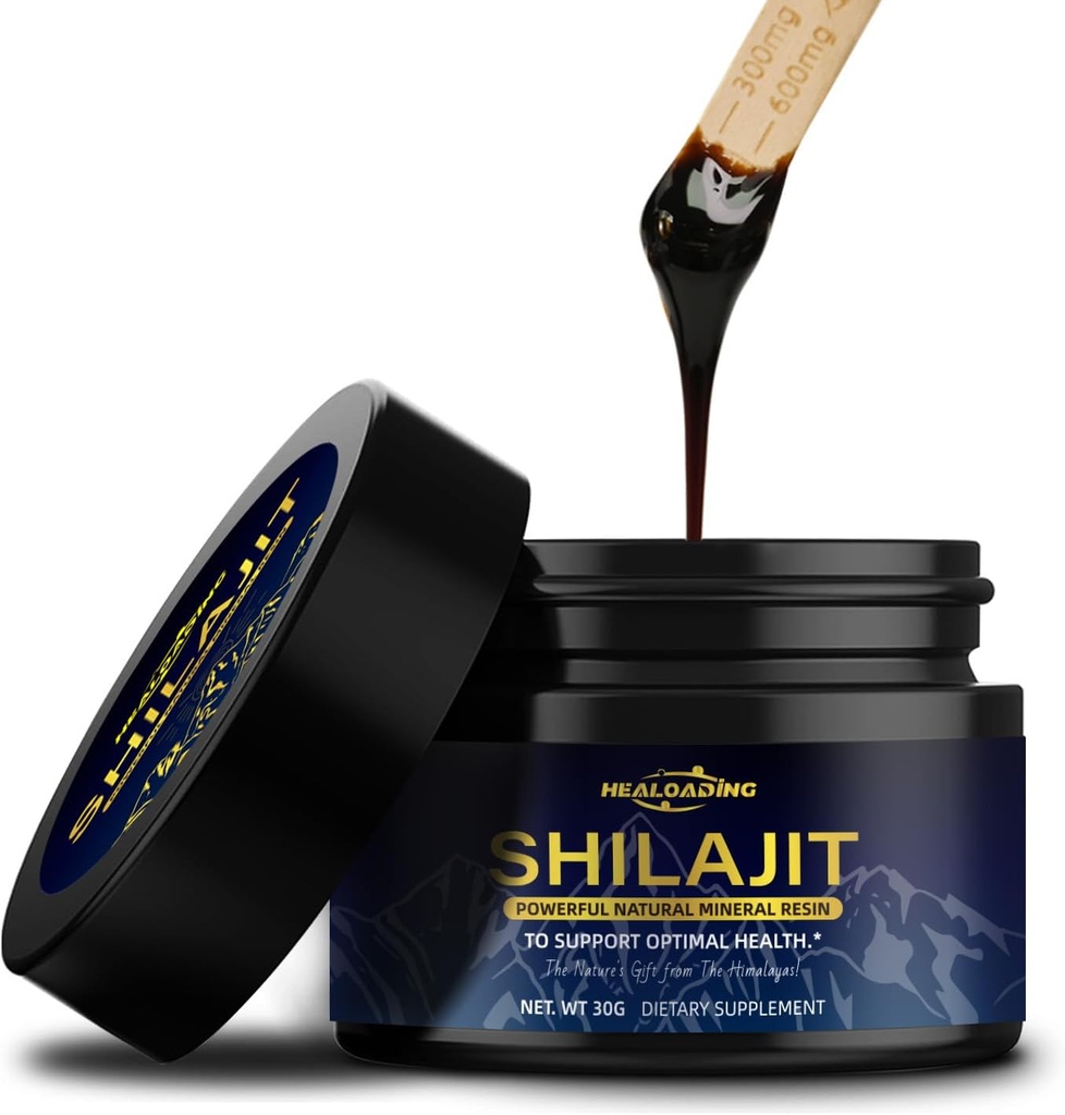 Shilajit Resina 100% Himalayan Shilajit: Supporta energia, immunità, antiossidante | 30g | Vegan-Friendly