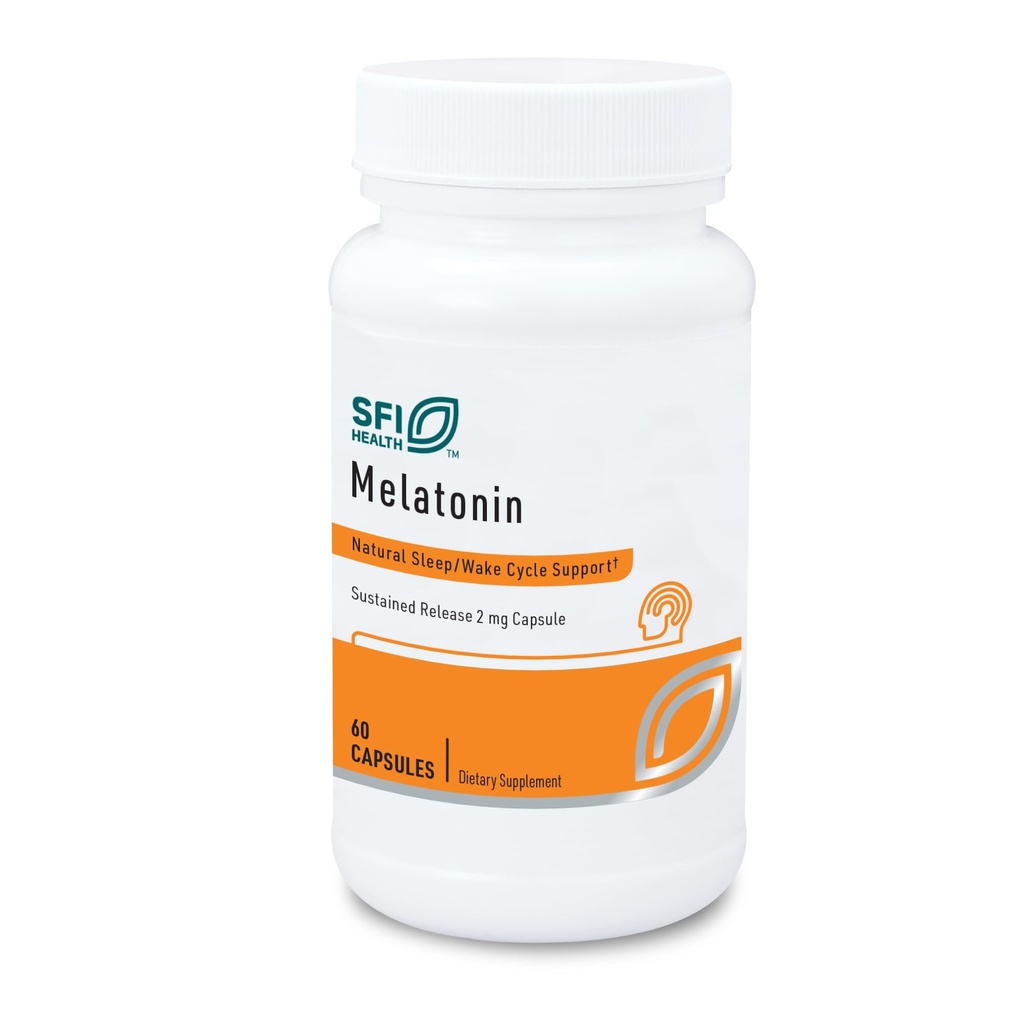 Klaire Labs SFI Health Melatonin-SR - Sostenuto 'Time Release' Melatonin 2mg capsule - Supporto per il sonno per gli uomini e le donne (60 capsule)