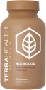 Terra Health Essentials NOOFOCUS - Nootropics Brain Support Supplemento con Funghi adaptogenici, Alpha-GPC, Gotu Kola, L-teanina per messa a fuoco e memoria - Tutto naturale, 30 giorni di alimentazione
