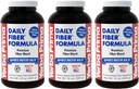 Yerba Prima Daily Fiber Formula Powder - 12 oz (Pack of 3) - Supplemento di fibra alimentare solubile e insolubile - Pulitura del colon - Vegan, Non OGM, Senza glutine