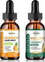 Integratore di magnesio liquido e gocce di Mullein per polmoni
