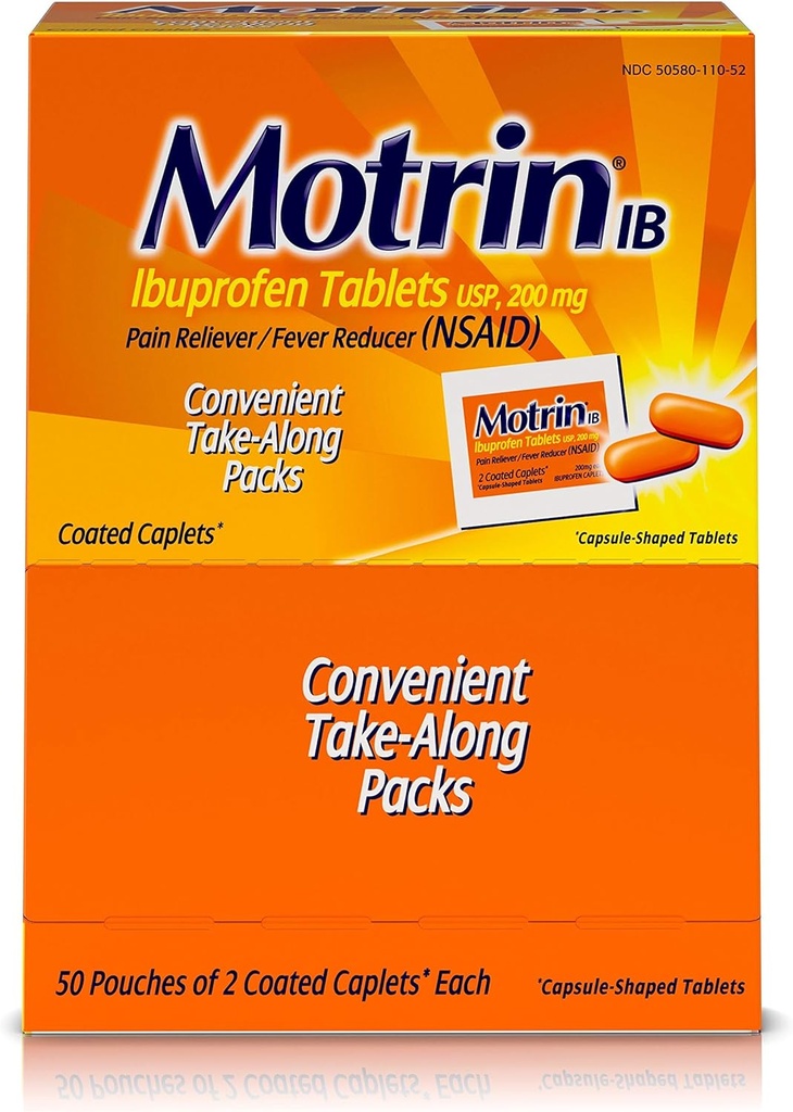 Motrin IB 48152 Compresse Ibuprofene, 2 Conte (Pacchetto di 50)