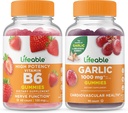 Vitamina B6 + Aglio 1000mg, Gummies Bundle - Grande Degustazione, Integratore di vitamina, Senza glutine, OGM Free, Masticabile