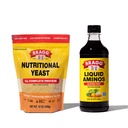 Bragg Premium 12 Ounce Nutritional Yeast Seasoning Pouch - Vegan, Gluten Free Cheese Flakes and Liquid Aminos All Final Seasoning – Soy Sauce Alternative 16 oncia