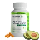 5-in-1 Vitamina D3 2000IU + K2Vital Vitamin K2 con curcuma e COQ10 - con polvere di avocado per assorbimento potenziato - Cuore, ossa, supporto per la salute cellulare