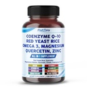 Coenzyme Q-10 Rosso lievito di riso Quercetin Magnesio Malato, Glycinate, Citrato - Made in USA