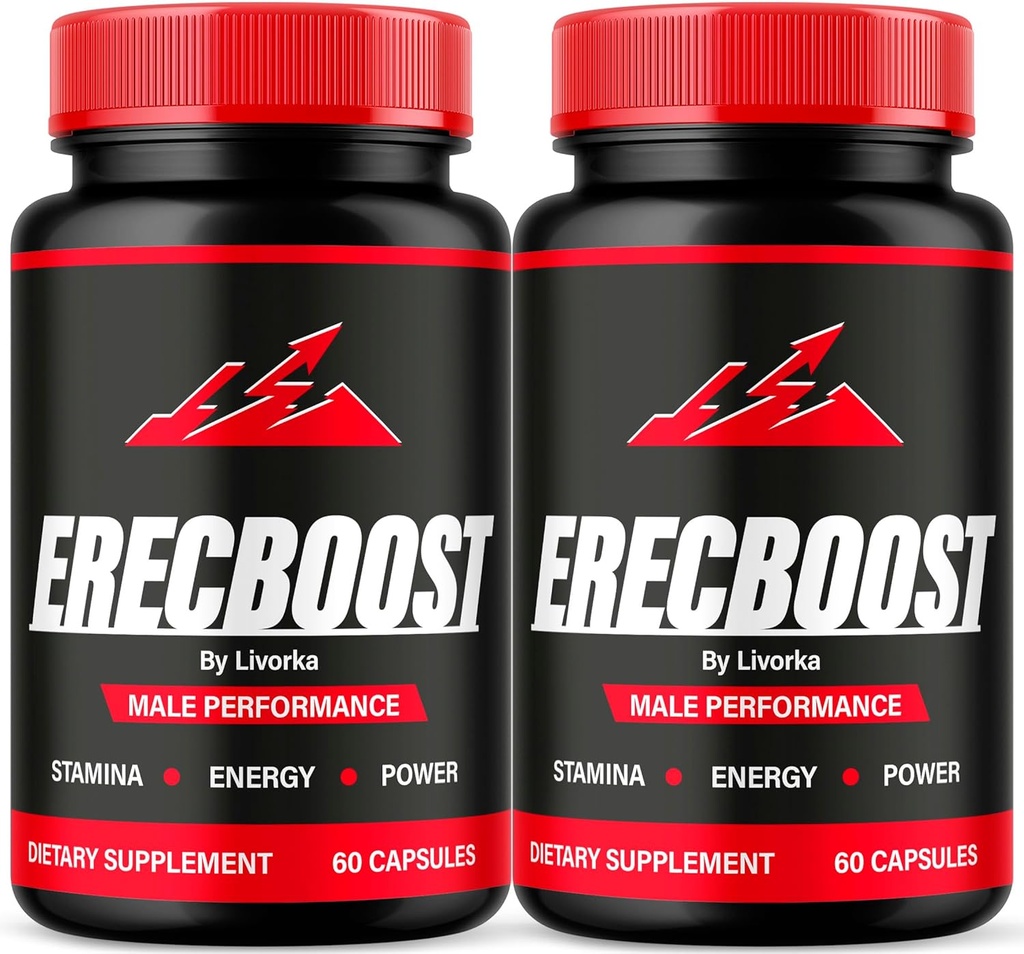 (2 Confezione) Capsule Erecboost per Uomo, Erecboost Original, Erecboost per Uomo, ErecBooster, Erecboost En Capsulas, Pillole ErecaBoost, Erecboost Pastillas, Erecboost Natural Advanced Formula, 120 Capsule