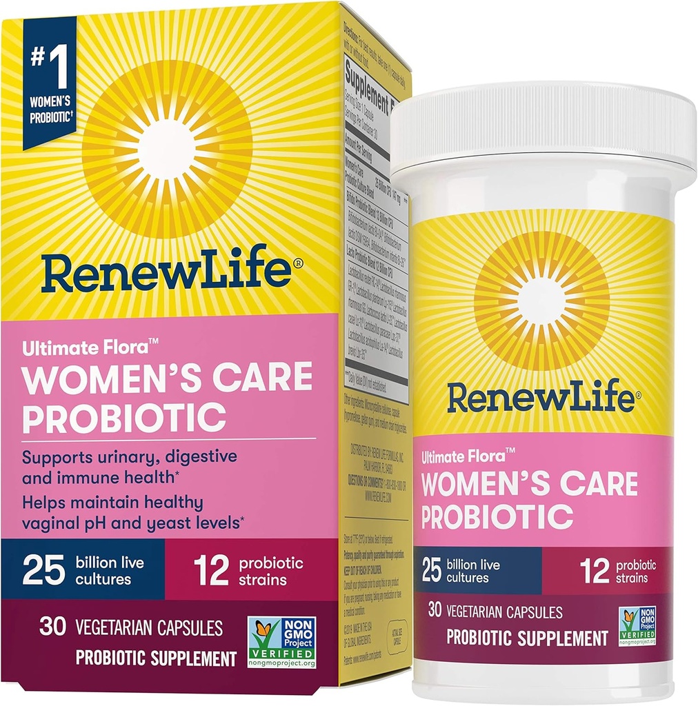 Probiotico - Ultimate Flora Probiotic Women's Care, Shelf Stable Probiotic Supplement - 25 miliardi - 30 capsule vegetali