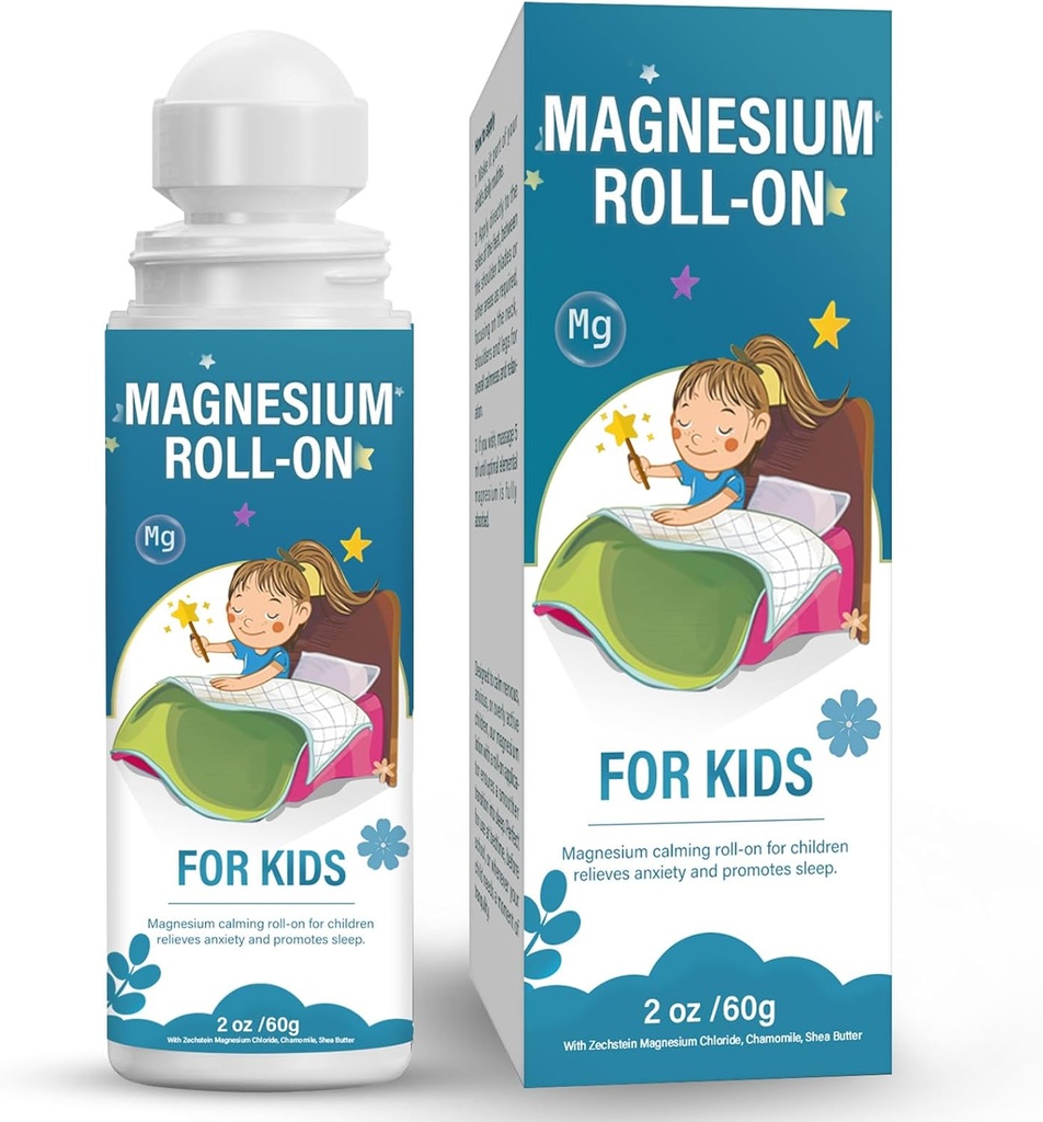 Lozione di magnesio per i bambini, Magnesio Roll on per il sonno e la calma - aiutare i bambini calma e sonno, Topical Magnesium Crema - Sostenere un equilibrio di umore, Bedtime & Night