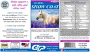 SU-PER Show Coat Supplemento per cavalli - Supporti Cappotto Morbido, Silky e Shiny - Faster Mane e Tail Growth - Aminoacidi, Vitamine B-Complex e Minerali - 12.5 Pound, 3 mesi di alimentazione
