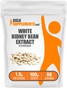 BulkSupplements.com Polvere dell'estratto del rene bianco - polvere del fagiolo del rene bianco - supplemento di erbe - senza glutine, 1,5g per porzione, 100g (3,5 oz) (pacchetto di 1)
