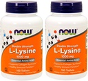 NOW Foods L-Lysine 1000mg, 100 compresse (pacchetto di 2)