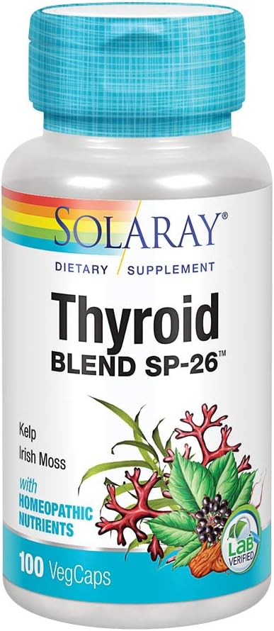 SOLARAY Miscela tiroide SP-26 | Miscela erbacea w/Cell Nutrienti di sale per aiutare a sostenere la funzione tiroide sana | Non-GMO, Vegan | 100 Serv | 100 VegCaps