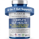 4-in-1 Gut Health Support – Prebiotici + Probiotici + Postbiotici + Enzimi Digestivi – DE111 Spore Probiotico per Supporto Digestivo & Bloating – Non-GMO, Made in USA – 60 capsule Veggie