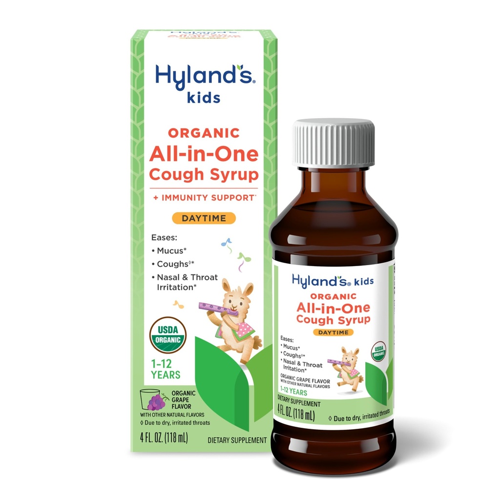 Hyland's Kids Organic All in One Cough Syrup Daytime - Uva