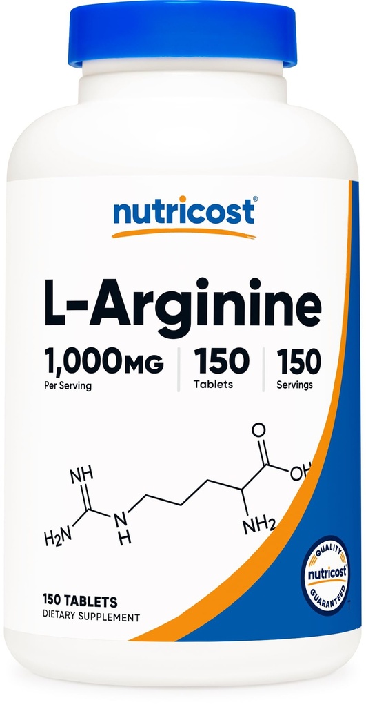 Nutricost L-Arginina 1000mg, Aminoacido compresse (150 compresse)