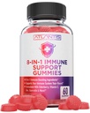 Atlantis Nutrition 8-in-1 Immune Support Gummies with Elderberry | Integratore immunitario con Elderberry, Quercetin, Zinc, Vitamina C - Booster per adulti e bambini - Delicious Flavor - 60 Count