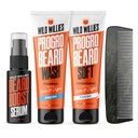 Wild Willies Beard Care Kit, Biotin fortificato Shampoo e Condizionatore con caffeina, due bottiglie da 4 once, promuove la crescita sana del cuscinetto