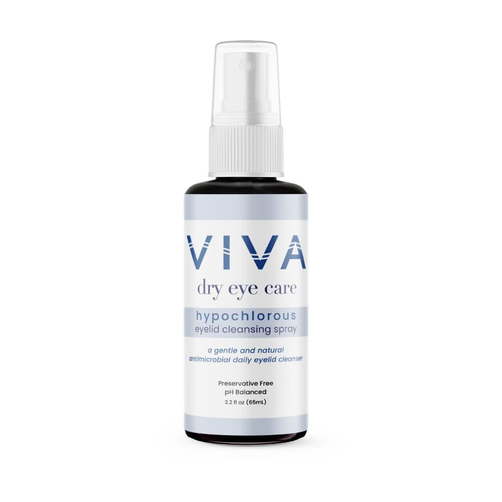 VIVA Eyelid Cleansing Spray | Pure, Acido Ipocloruro | Gentle, Efficace Eyelid & Lash Cleanser per rimuovere allergeni, sporco, oli, trucco | 2.2 fl oz (65ml)