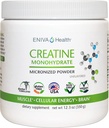 Polvere di monoidrato della creatina di salute di Eniva, amminoacido, polvere micronizzata, 70 Serve 5 G 12.3 oz, supporto muscolare, crescita del muscolo, energia cellulare, fuoco cognitivo, ultra-Pure, grado farmaceutico