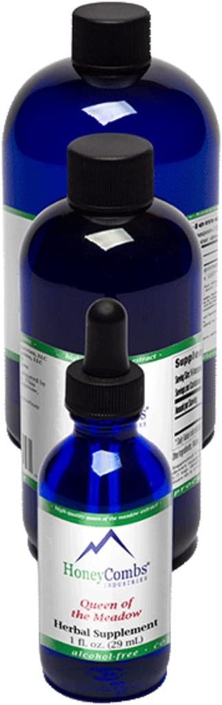 HoneyCombs Queen of The Meadow (Meadowsweet) – Integratore a base di erbe per il sistema immunitario, il tratto urinario e il supporto del rene – Alcol-Free, Meadowsweet Liquid Extract, 8 Fl Oz