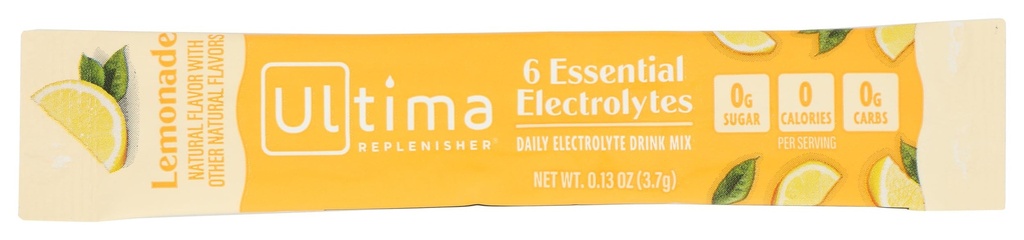 Ultima Replenisher Limonata Electrolyte Bevande Mix Singolo, 0.13 Oz