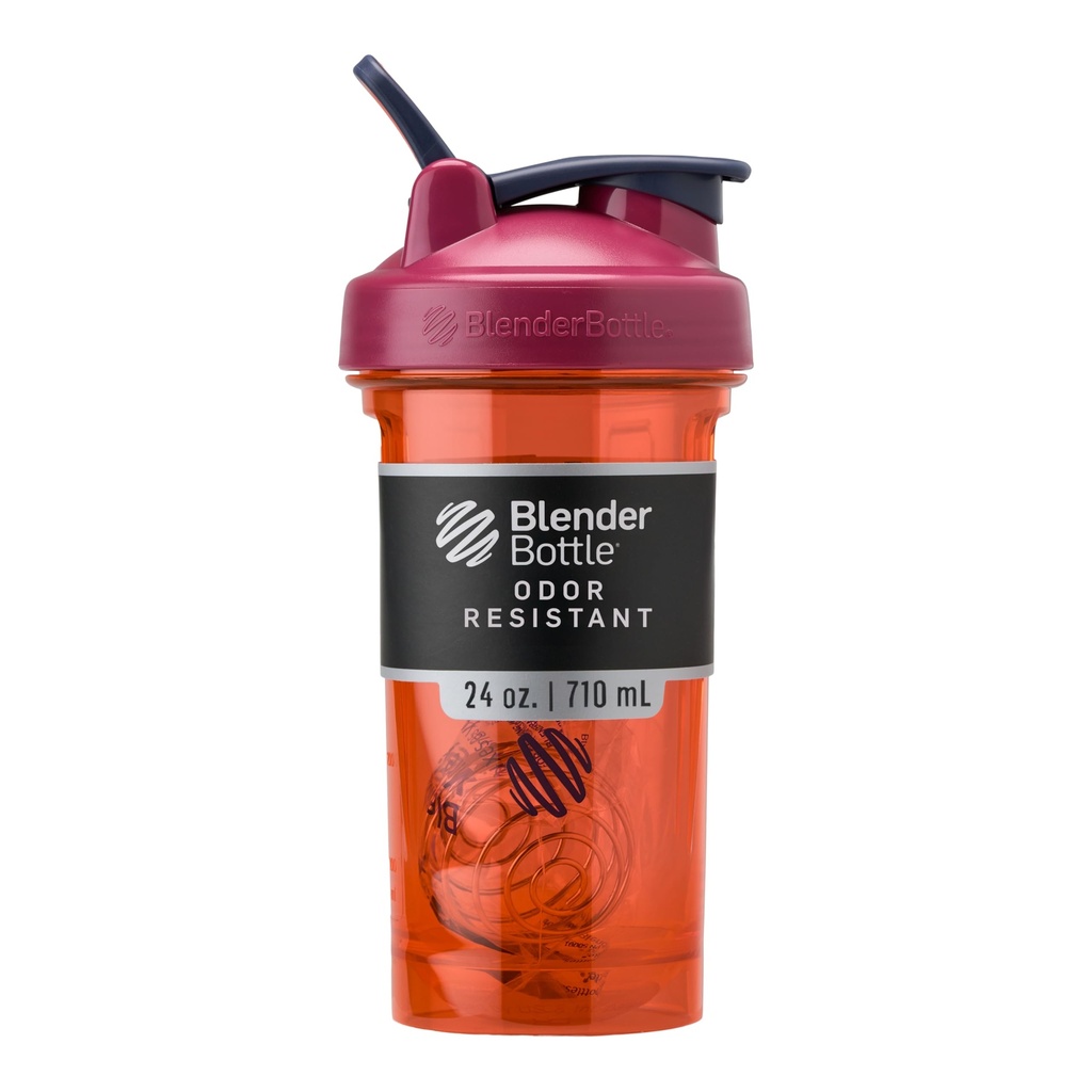BlenderBottle Shaker Bottiglia Serie Pro Perfetto per frullati e pre allenamento, 24-Ounce, Coral