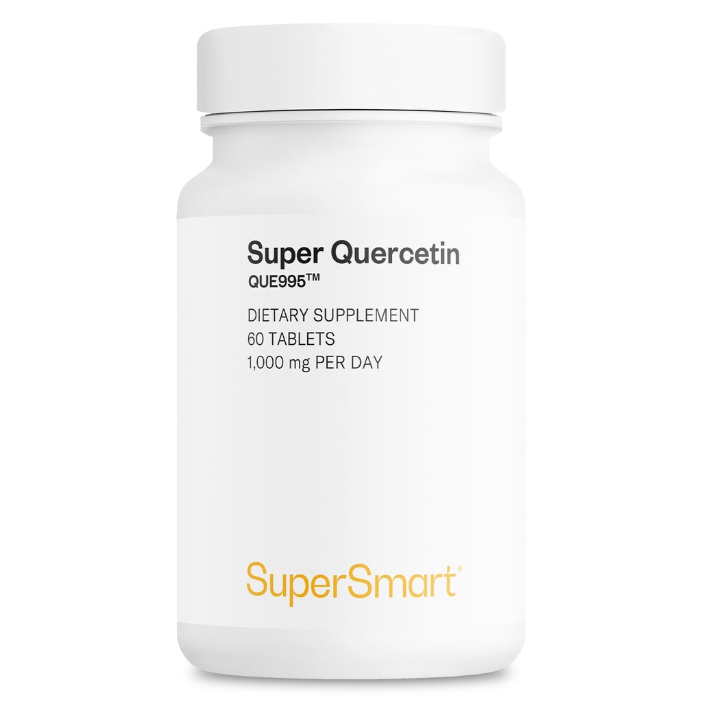 Supersmart - Super Quercetin 1000mg al giorno (Patented QU995) - Supplemento Quercetina ad alta purezza - Bioflavonoidi naturali | Non-OGM & Gluten Free - 60 compresse
